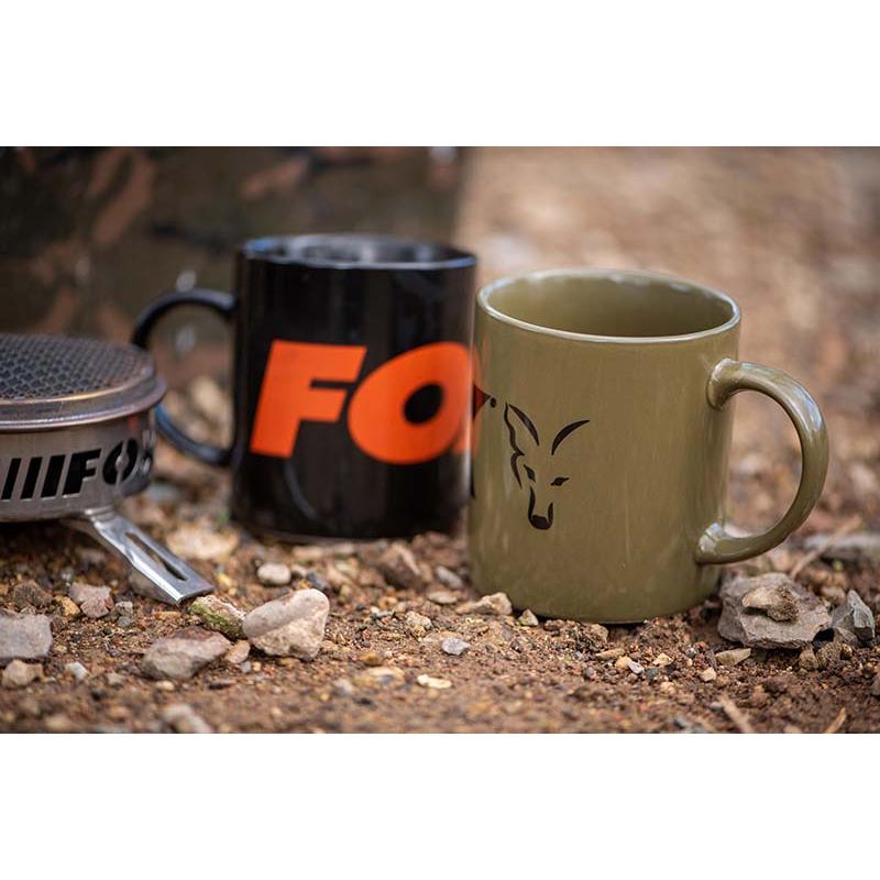 Fox Black and Orange Logo Ceramic Mug