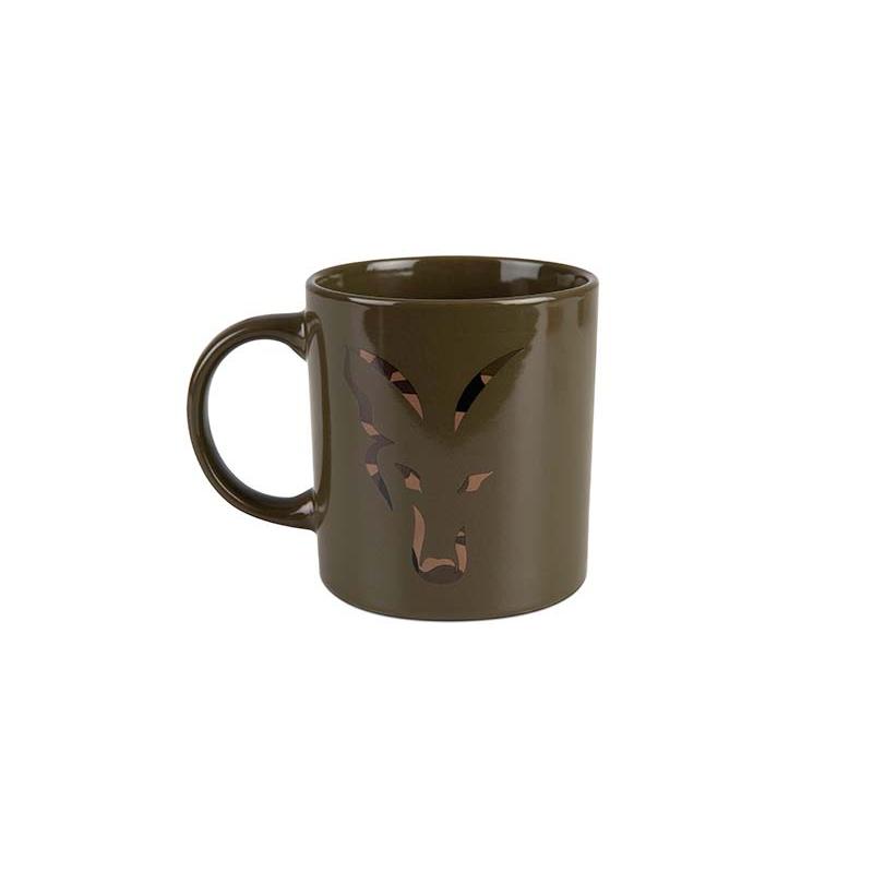 Fox Green and Camo Head Ceramic Mug