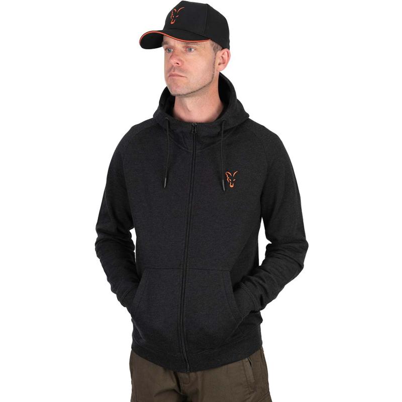 Fox Collection LW Hoody - Black / Orange - S
