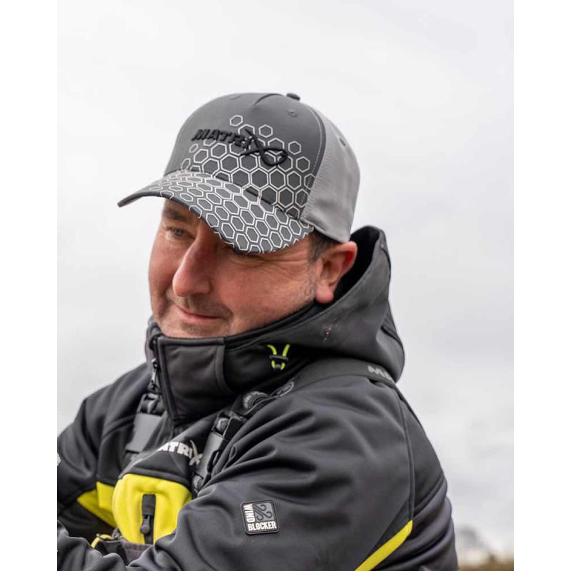 Matrix Hex Print Baseball Cap&nbsp; - Grey