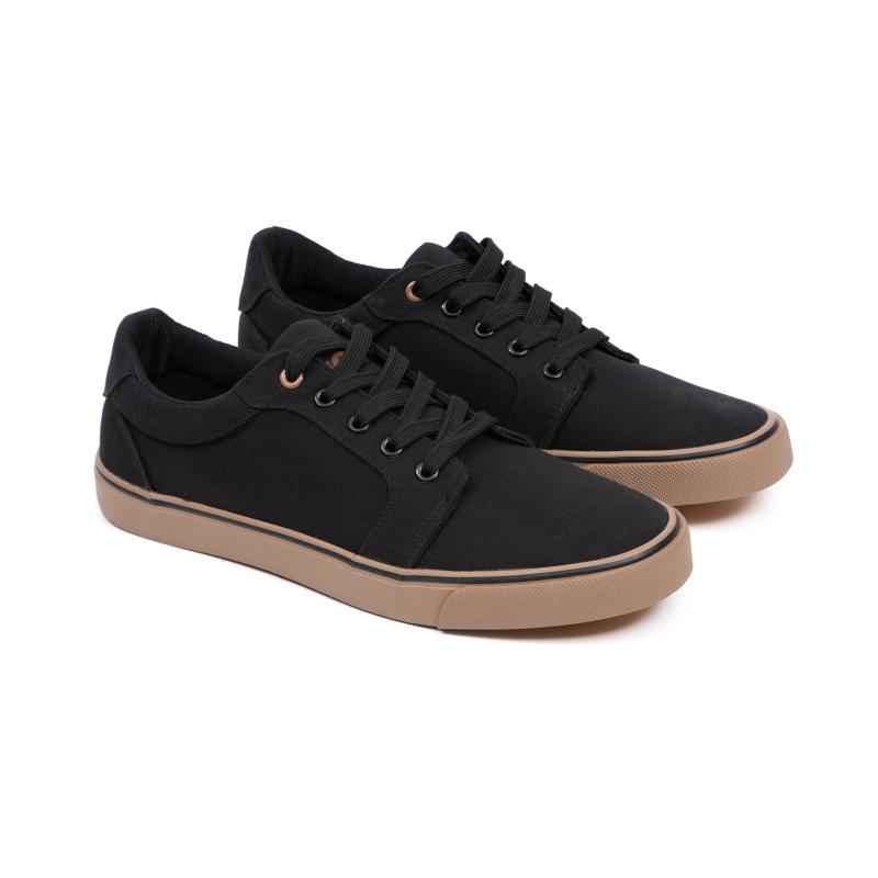 Fox Black Canvas Shoe UK 10/EU 44