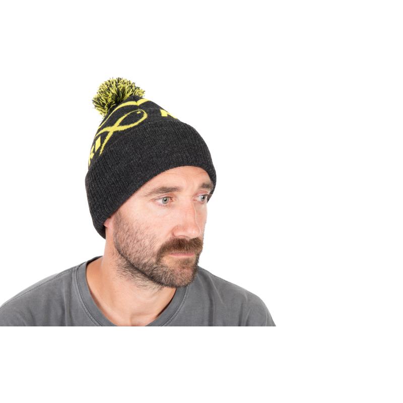 Matrix Lime & Grey Bobble Hat