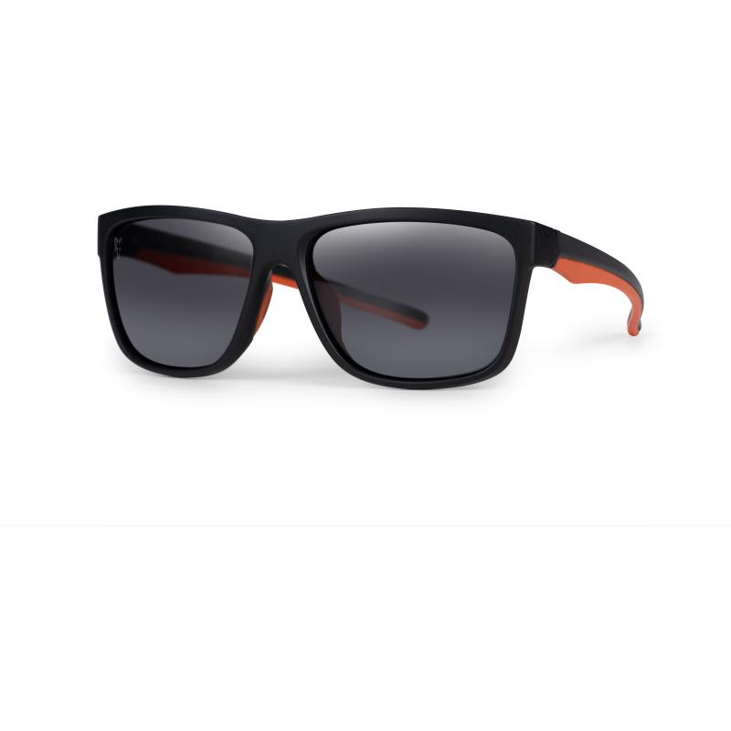 Fox Collection Black Orange Shades - Grey Lens