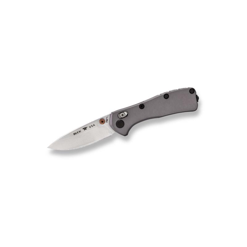 Buck 790 Mini Range Elite Grau Magnacut Stahl Rostfrei Griff Aus Elox. Alu, Taschenclip
