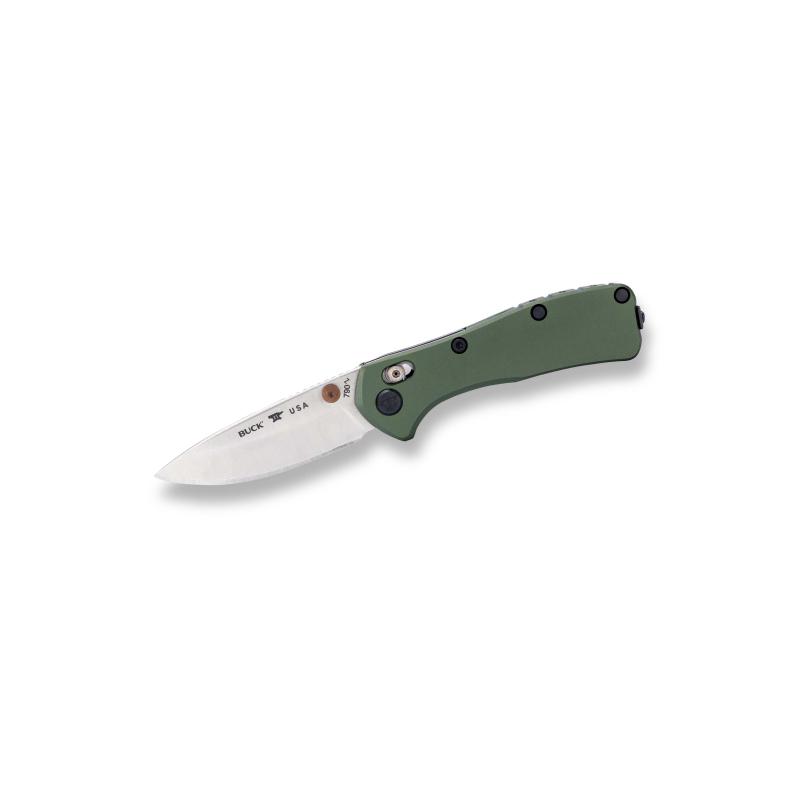 Buck 790 Mini Range Elite Gr&uuml;n Magnacut Stahl Rostfr. Verriegelung, Griff Aus Elox. Alu, Taschenclip