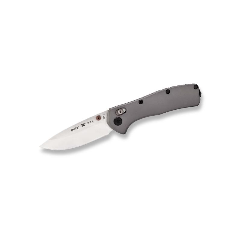 Buck 791 Range Elite, Grau, Magnacut Stahl, Rostfrei, Crossbar Verriegelung
