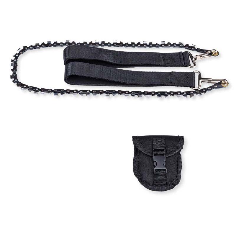 Herbertz Handkettens&auml;ge, 33 S&auml;gez&auml;hne, Karabiner, Nylon Handschlaufen Gepolstert, Schw. Etui