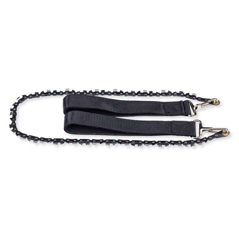 Herbertz Handkettens&auml;ge, 33 S&auml;gez&auml;hne, Karabiner, Nylon Handschlaufen Gepolstert, Schw. Etui