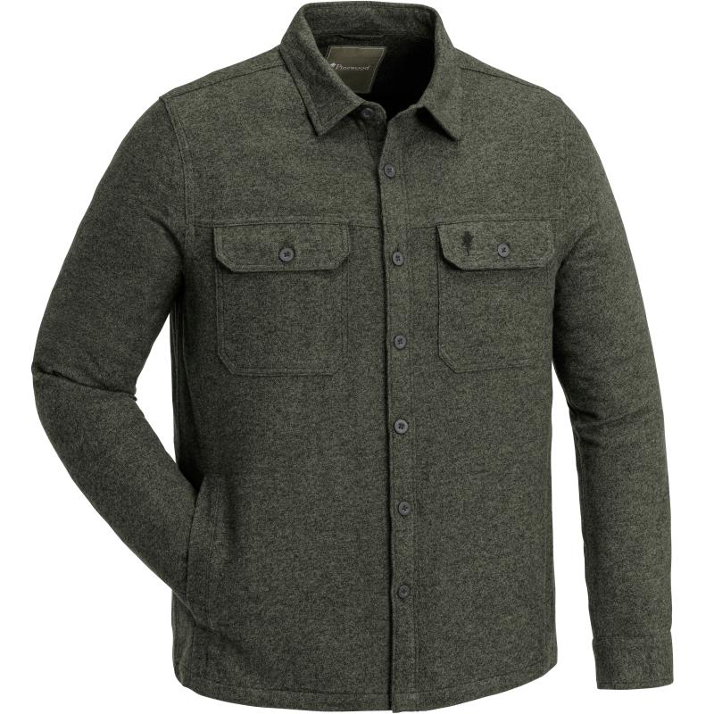 Pinewood V&auml;rnamo Overshirt D.Green Melange M