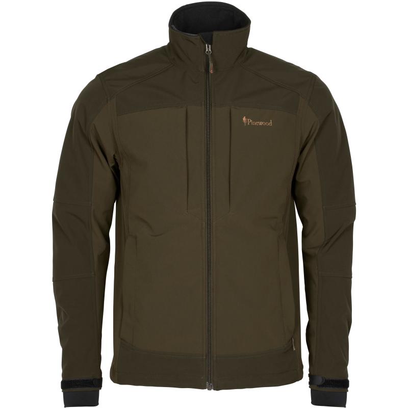 Pinewood Sm&aring;land Stretch Shell Jacket D.Olive/Suede Brown L