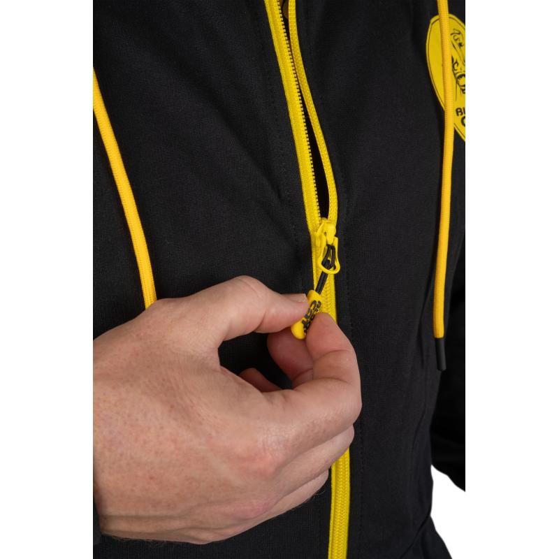 Black Cat Black Zip Hoody Large