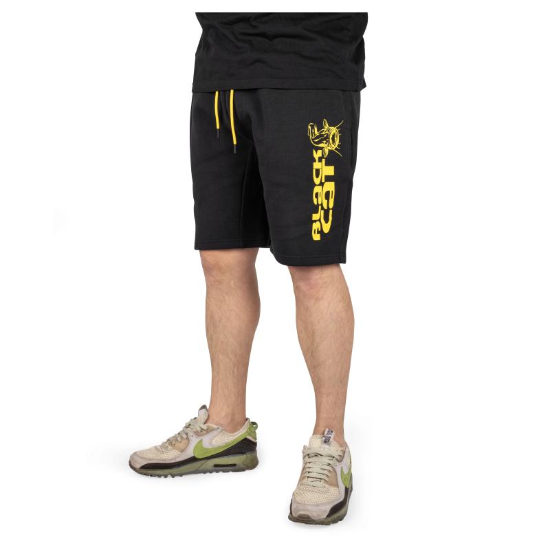 Black Cat Black Jogger Shorts L