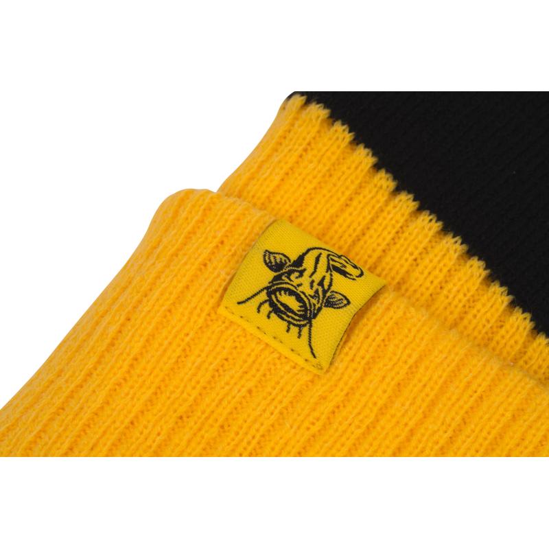 Black Cat Yellow Bobble Hat