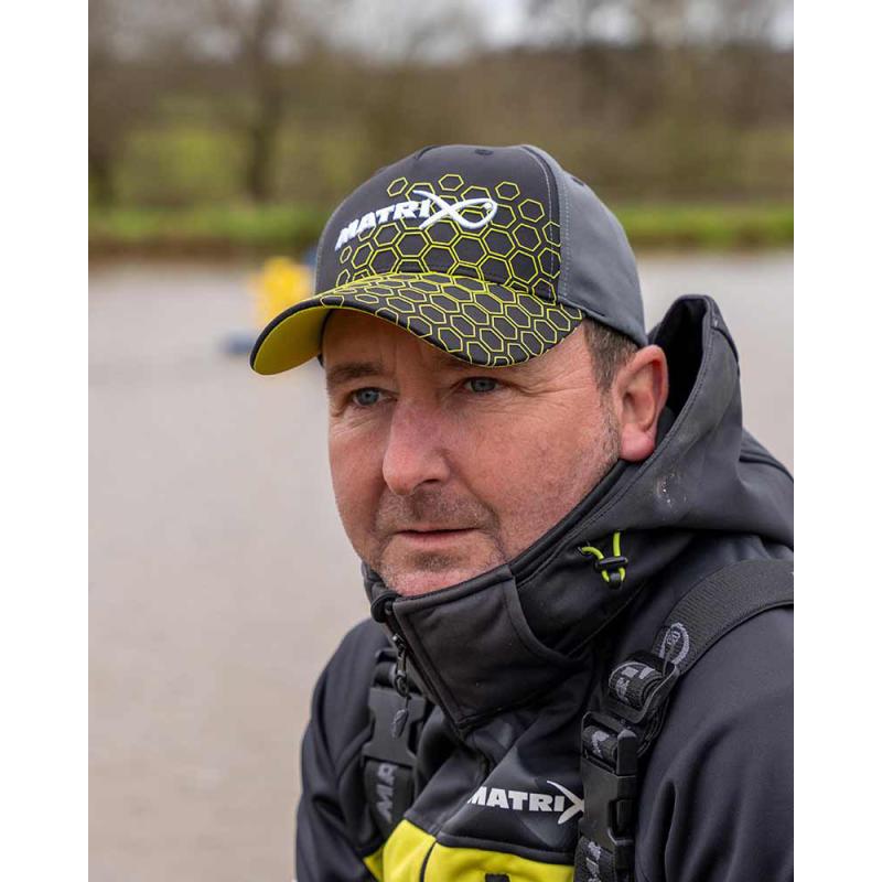 Matrix Hex Print Baseball Cap&nbsp; - Black