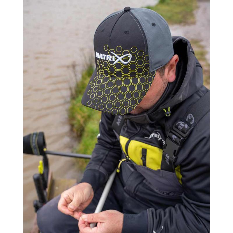 Matrix Hex Print Baseball Cap&nbsp; - Black