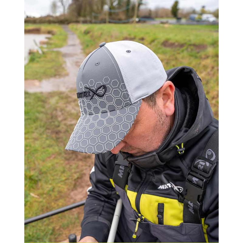 Matrix Hex Print Baseball Cap&nbsp; - Grey