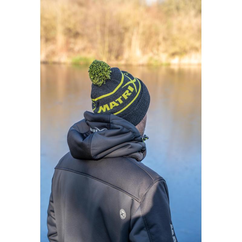 Matrix Lime & Grey Bobble Hat