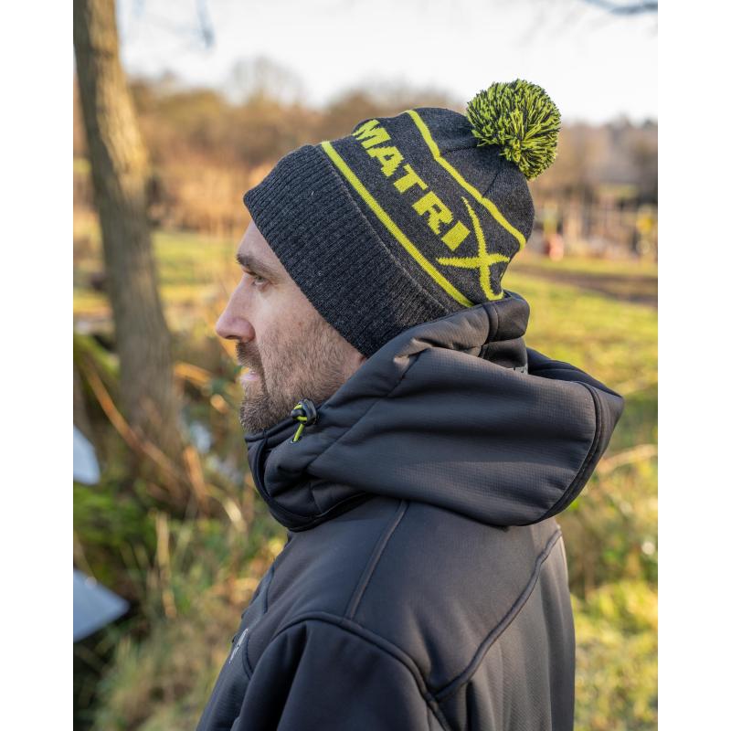 Matrix Lime & Grey Bobble Hat