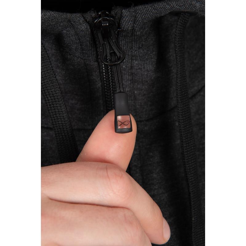 Matrix Charcoal Marl Zip Hoody M