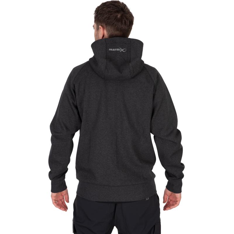 Matrix Charcoal Marl Zip Hoody L