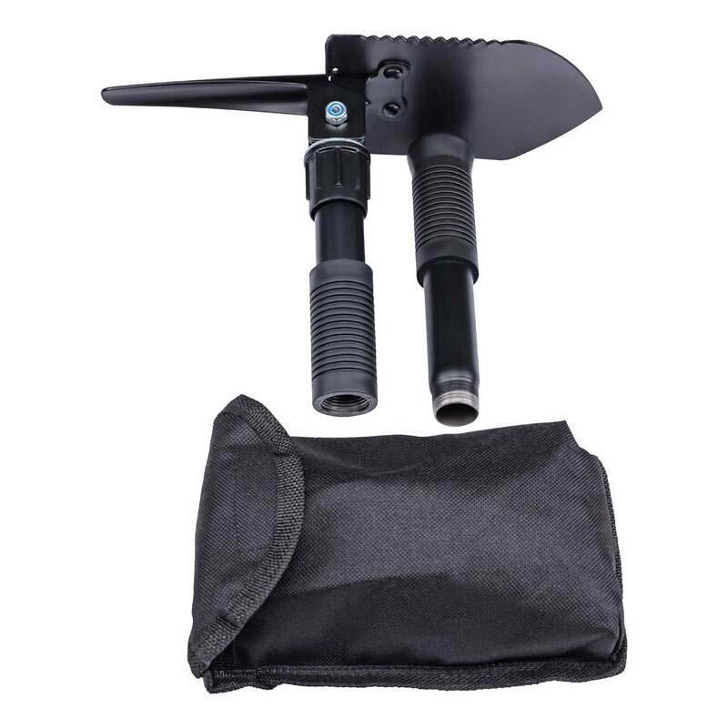 Cjh Klappspaten, A3 Stahl, Rostfrei, Schaufel, Spitzhacke, Kunststoff-Griff, Nylon-Etui