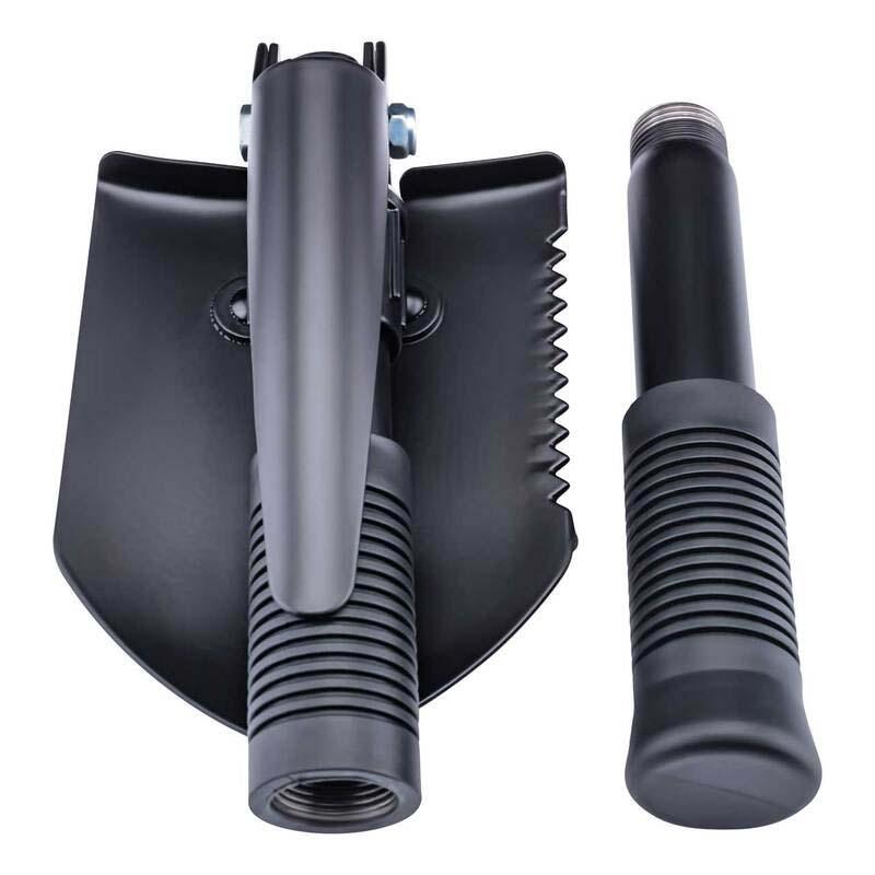 Cjh Klappspaten, A3 Stahl, Rostfrei, Schaufel, Spitzhacke, Kunststoff-Griff, Nylon-Etui