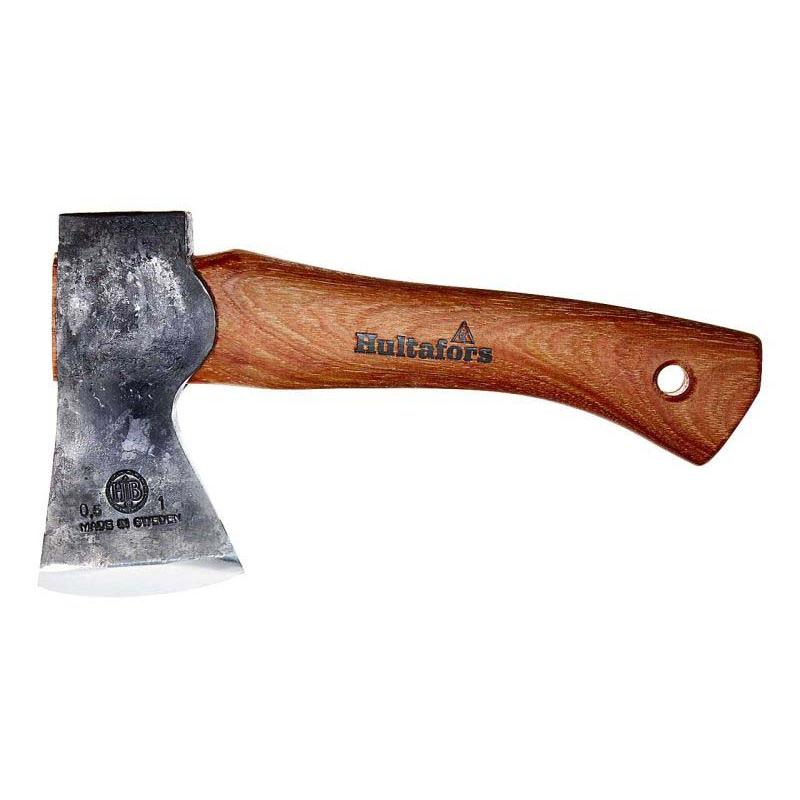 Hultafors Mini-Beil Agelsj&ouml;n, Ovako Carbonstahl, Stiel Aus Hickoryholz, Leder Braun