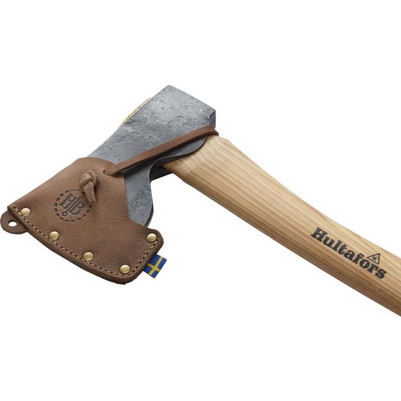 Hultafors Dvardala Jagd Und Forst Axt, Ovako Carbonstahl, Hickoryholz, Leder Braun