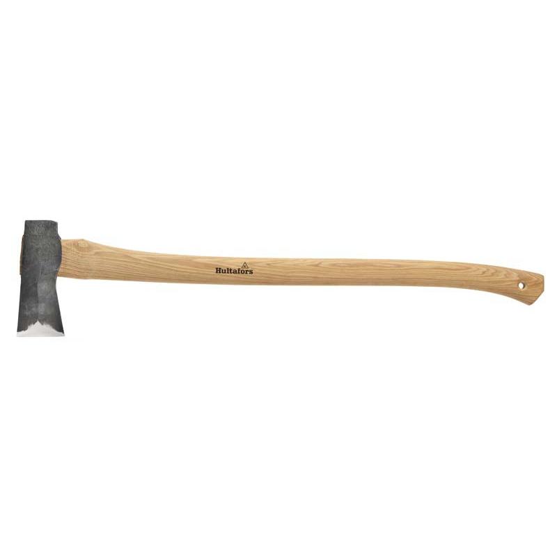 Hultafors Kvillinge Spaltaxt, Ovako Carbonstahl, 1,9Kg, Handgeschmiedet, Hickoryholz, Leder Braun
