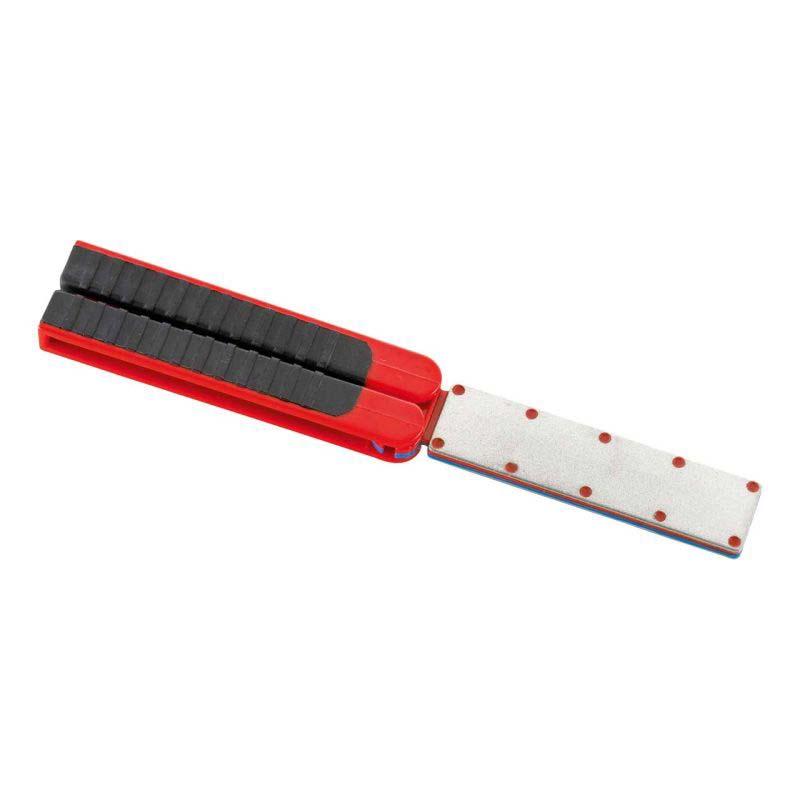 Lansky Diamant-Sch&auml;rfer, Doppelseitig, Rot = Grob, Blau = Feine K&ouml;rnung, Gummierter Handgriff