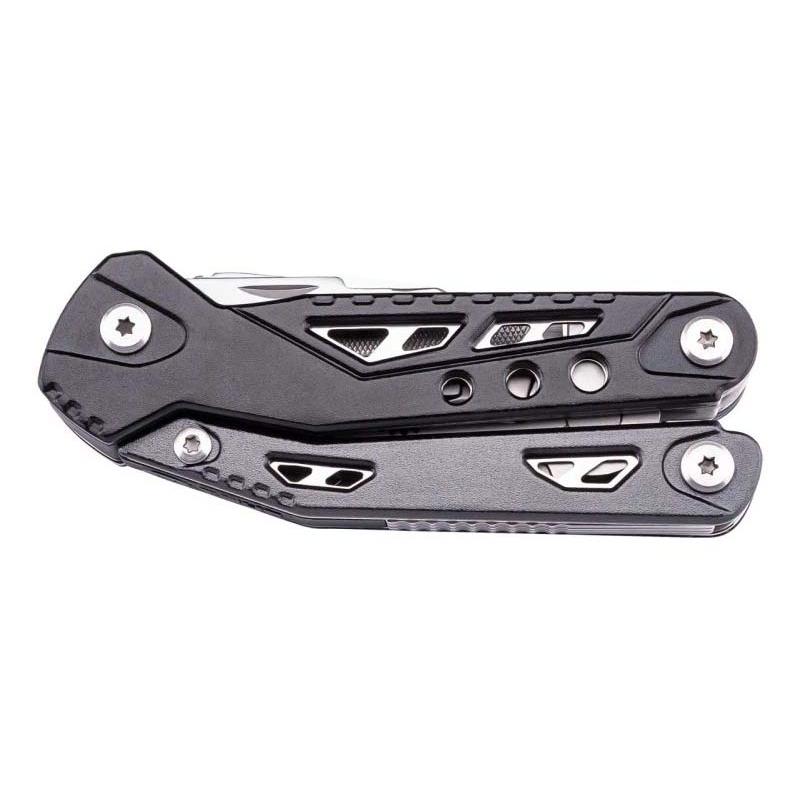 True Utility Handyone Mini-Multitool, Rostfrei, Alu, 9 Bits Mit Adapter, Nylon-Etui, 18 Funktionen