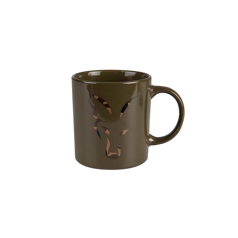 Fox Green and Camo Head Ceramic Mug