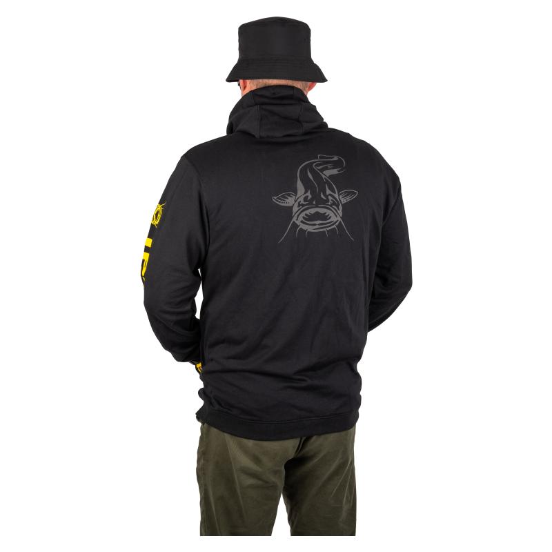 Black Cat Black Zip Hoody Medium