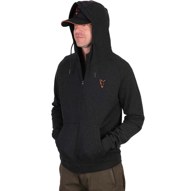 Fox Collection LW Hoody - Black / Orange - 2XL