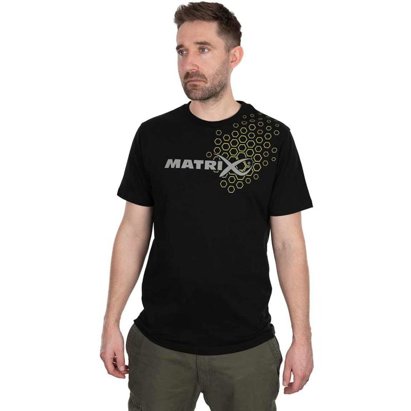 Matrix Hex Print T-Shirt Black - M