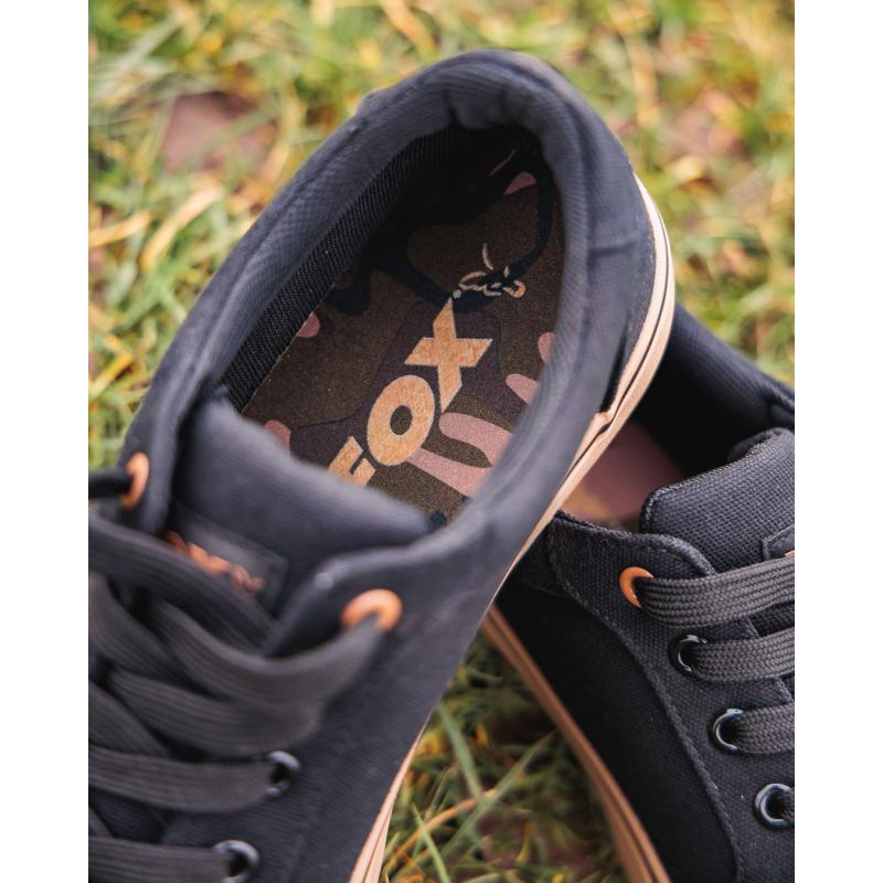 Fox Black Canvas Shoe UK 10/EU 44