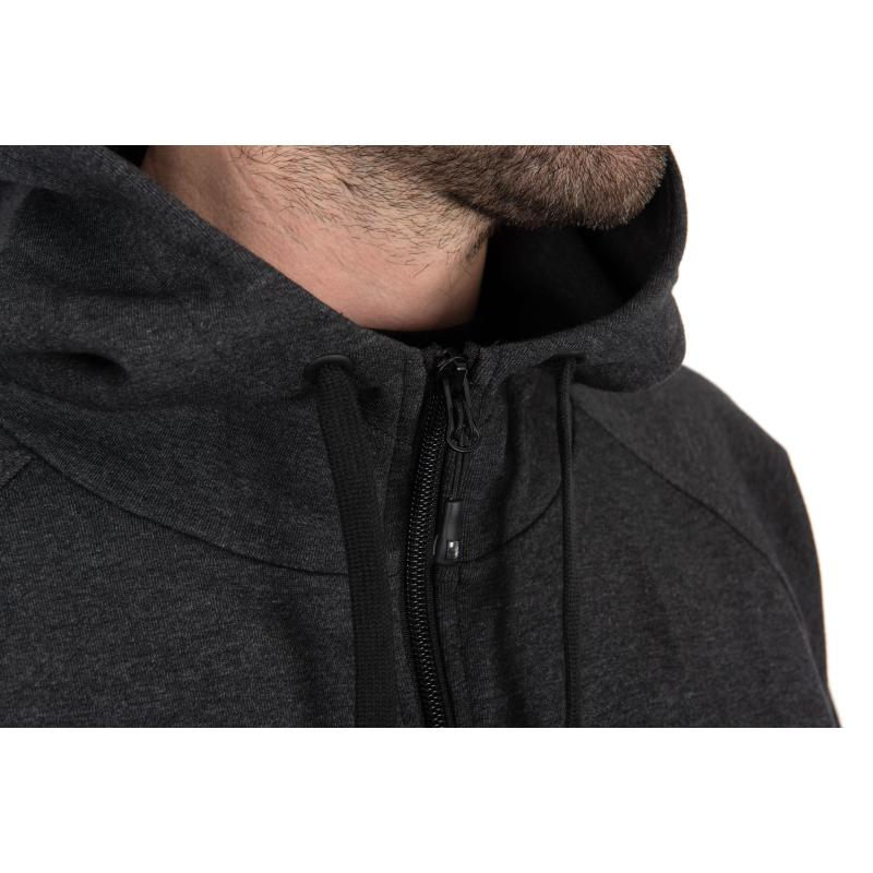 Matrix Charcoal Marl Zip Hoody S