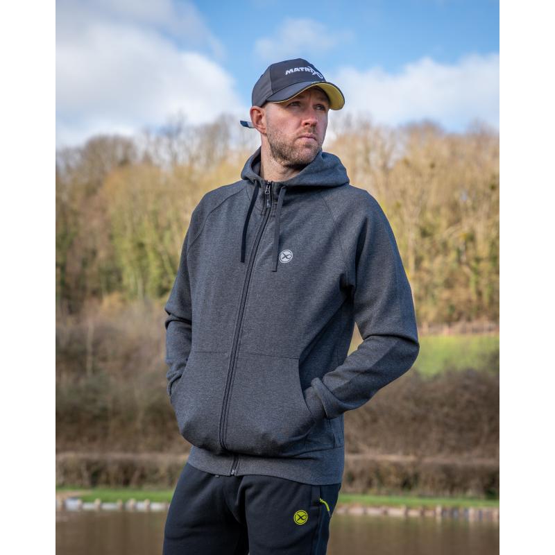 Matrix Charcoal Marl Zip Hoody XXXL