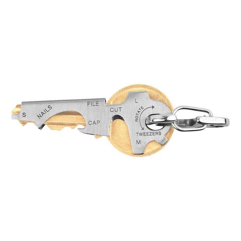 True Utility Keytool Mini-Multitool, Aisi 420 Stahl, Rostfrei, 8 Funktionen